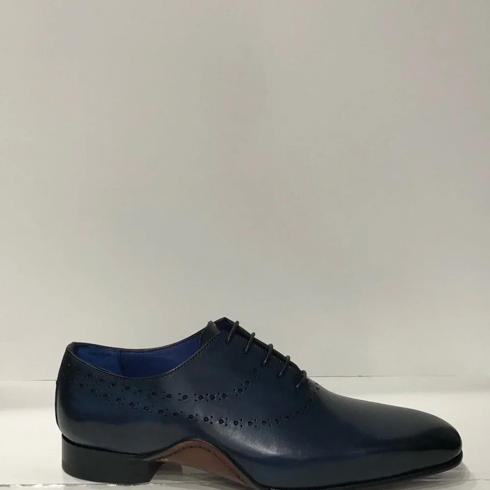 Emilio Franco shoes blue oxford Italian leather